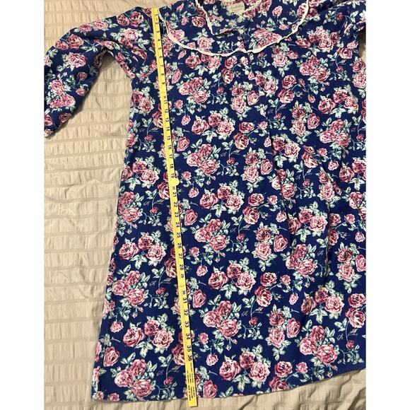 Lanz of Salzburg | Women's Nantucket Rose Flannel Cottage Gown | Size Large - Picture 6 of 7